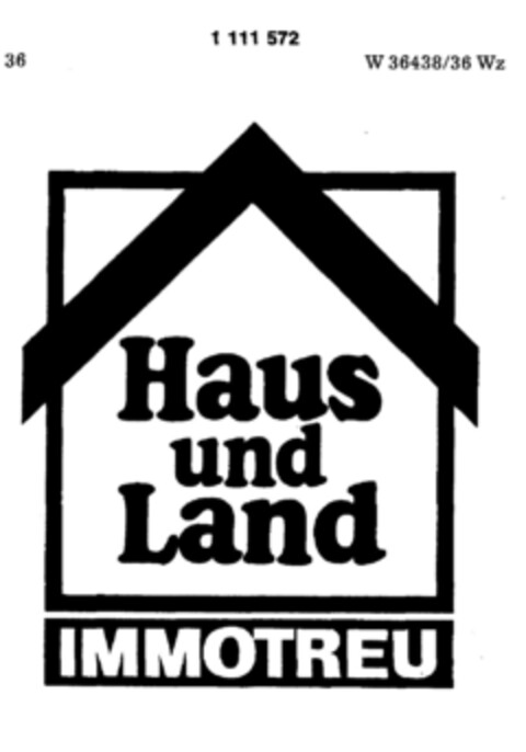 Haus und Land IMMOTREU Logo (DPMA, 08/16/1986)