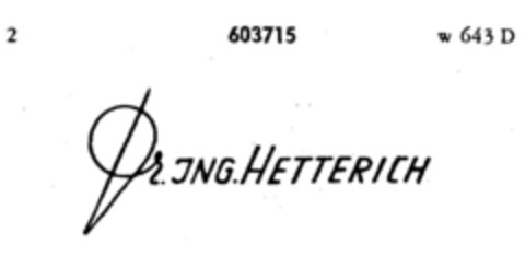 Dr. ING. HETTERICH Logo (DPMA, 01.10.1948)