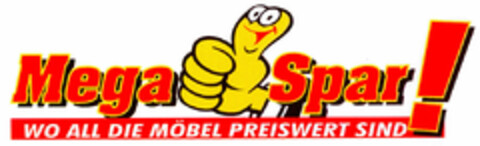 Mega Spar! WO ALL DIE MÖBEL PREISWERT SIND Logo (DPMA, 01.08.2001)