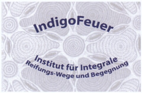 IndigoFeuer Institut für Integrale Reifungs-Wege und Begegnung Logo (DPMA, 03/04/2010)