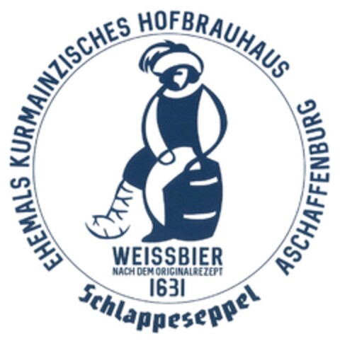 Schlappeseppl EHEMALS KURMAINZISCHES HOFBRAUHAUS ASCHAFFENBURG WEISSBIER NACH DEM ORIGINALREZEPT 1631 Logo (DPMA, 16.11.2016)