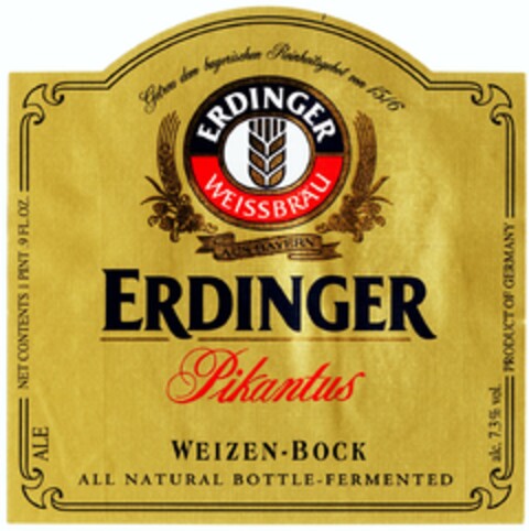 ERDINGER Pikantus WEIZEN-BOCK Logo (DPMA, 06.06.2005)