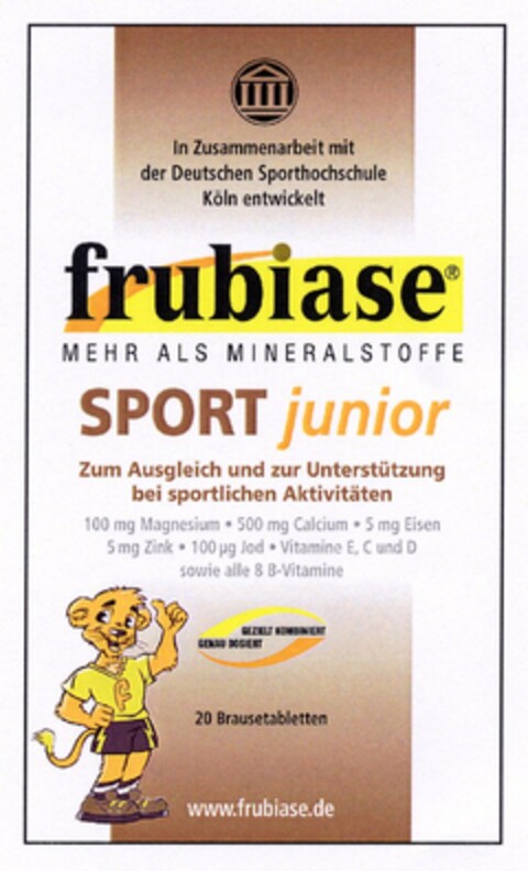 frubiase SPORT junior Logo (DPMA, 10.07.2006)