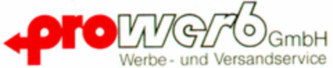 pro werb GmbH Werbe- und Versandservice Logo (DPMA, 02/23/1995)