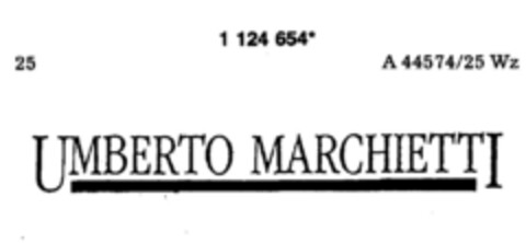 UMBERTO MARCHIETTI Logo (DPMA, 17.05.1988)