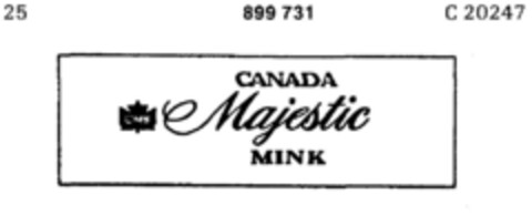 CANADA MINK (Majestic) Logo (DPMA, 06.11.1969)