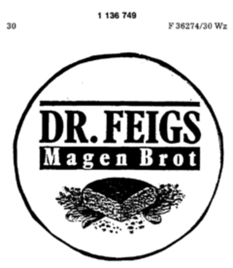 DR.FEIGS MAGEN BROT Logo (DPMA, 04/11/1988)