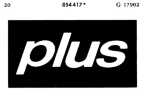 plus Logo (DPMA, 13.08.1968)