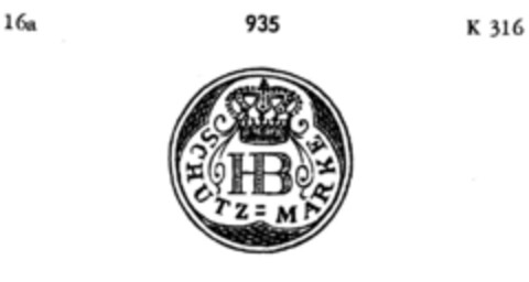 HB SCHUTZ=MARKE Logo (DPMA, 09/19/1889)