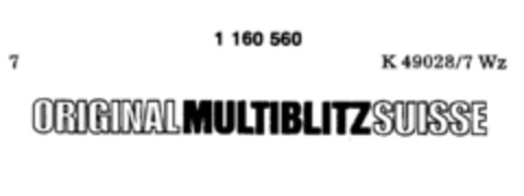 ORIGINALMULTIBLITZSUISSE Logo (DPMA, 22.10.1985)