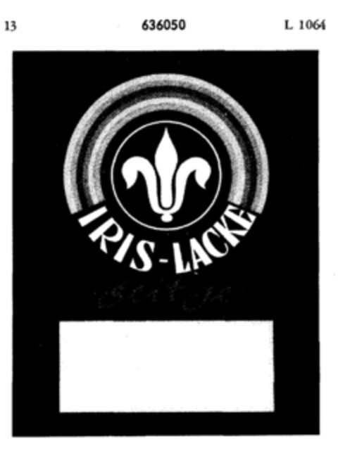 IRIS LACKE seit je Logo (DPMA, 21.11.1950)