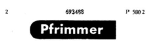 Pfrimmer Logo (DPMA, 21.10.1955)