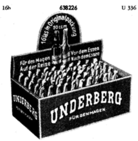 UNDERBERG FÜR DEN MAGEN Logo (DPMA, 12/03/1951)