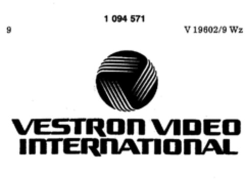 VESTRON VIDEO INTERNATIONAL Logo (DPMA, 11/21/1985)