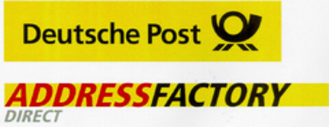 Deutsche Post ADRESSFACTORY DIRECT Logo (DPMA, 08/24/2000)