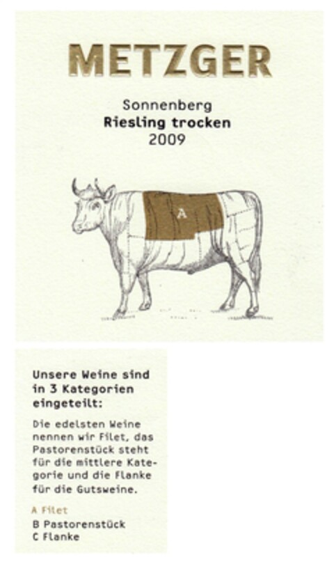 METZGER Sonnenberg Riesling trocken 2009 Filet Logo (DPMA, 15.06.2011)