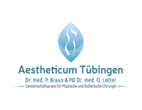 Aestheticum Tübingen Dr. med. P. Braun & PD Dr. med. O. Lotter Gemeinschaftspraxis für Plastische und Ästhetische Chirurgie Logo (DPMA, 29.08.2019)
