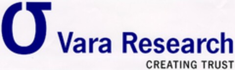 Vara Research CREATING TRUST Logo (DPMA, 24.07.2003)