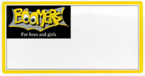 BOOMERS For boys and girls Logo (DPMA, 06/12/1998)