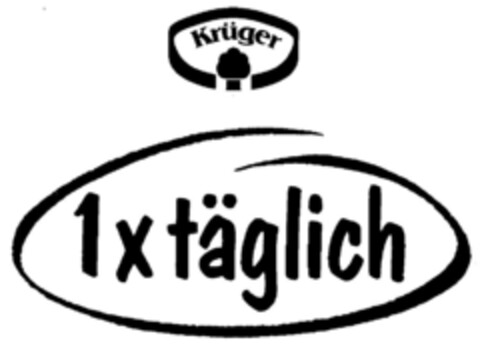 Krüger 1 x täglich Logo (DPMA, 16.06.1999)