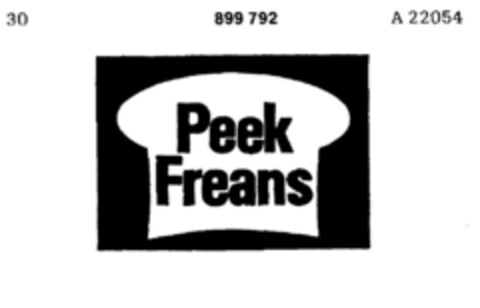 Peek Freans Logo (DPMA, 24.12.1970)