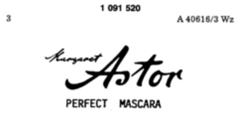 Margaret Astor PERFECT MASCARA Logo (DPMA, 09.11.1985)