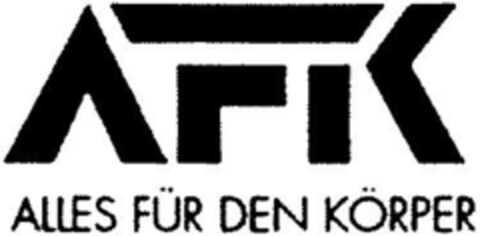 AFK ALLES FÜR DEN KÖRPER Logo (DPMA, 17.09.1992)