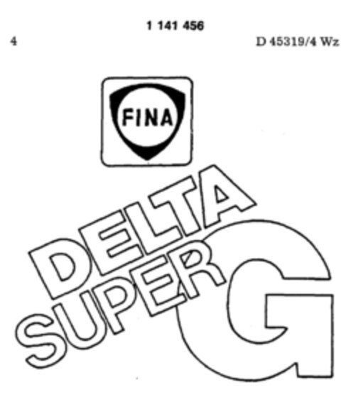 FINA DELTA SUPER G Logo (DPMA, 10/06/1988)