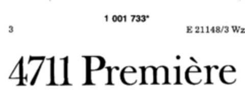 4711 Première Logo (DPMA, 07.11.1979)