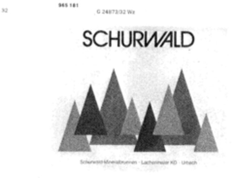 SCHURWALD Logo (DPMA, 06.10.1976)