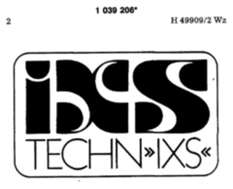 iXS TECHN IXS Logo (DPMA, 06.04.1982)