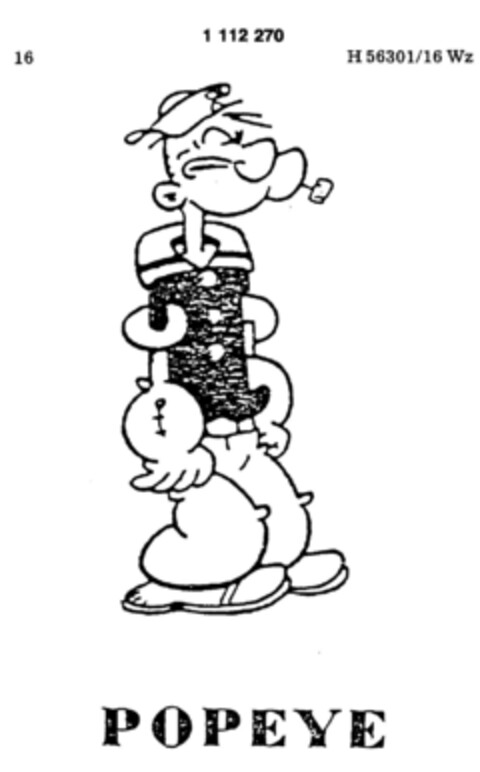 POPEYE Logo (DPMA, 25.06.1986)