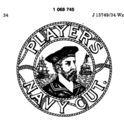 PLAYER'S NAVY CUT Logo (DPMA, 22.12.1977)