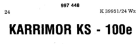 KARRIMOR KS - 100e Logo (DPMA, 04.11.1978)