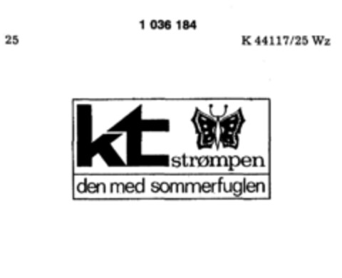 kt strømpen den med sommerfuglen Logo (DPMA, 07.01.1982)