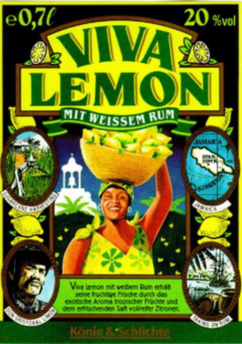 VIVA LEMON MIT WEISSEM RUM Logo (DPMA, 06/14/1988)