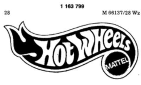 HOT WHEELS MATTEL Logo (DPMA, 02.11.1989)