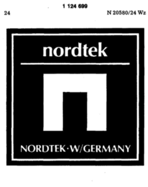 nordtek NORDTEK W/GERMANY Logo (DPMA, 10.10.1986)
