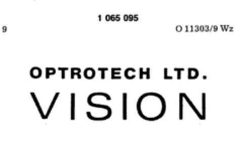 OPTROTECH LTD. VISION Logo (DPMA, 11.08.1983)