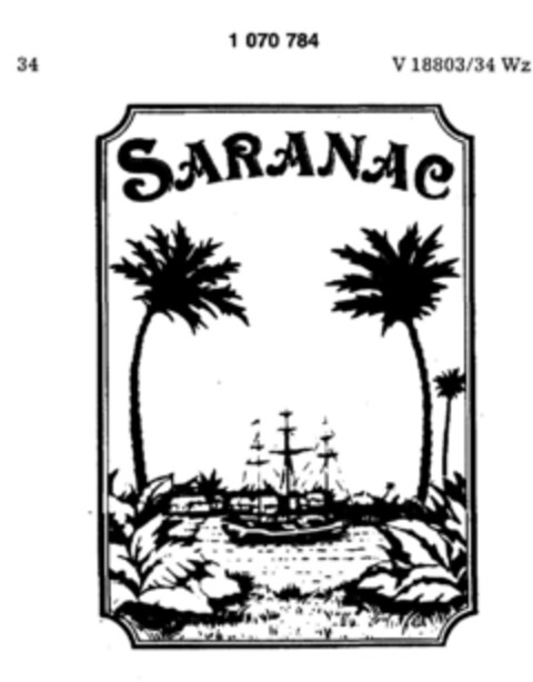 SARANAC Logo (DPMA, 24.02.1984)