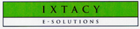 IXTACY E-SOLUTIONS Logo (DPMA, 02.07.2001)