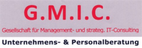 G.M.I.C. Gesellschaft für Management und strateg. IT-Consulting Unternehmens- & Personalberatung Logo (DPMA, 07/24/2008)