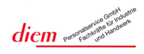 diem Personalservice GmbH Fachkräfte für Industrie und Handwerk Logo (DPMA, 18.12.2010)