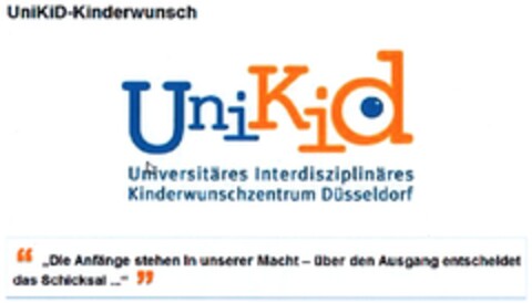 UniKid Universitäres Interdisziplinäres Kinderwunschzentrum Düsseldorf Logo (DPMA, 28.02.2013)