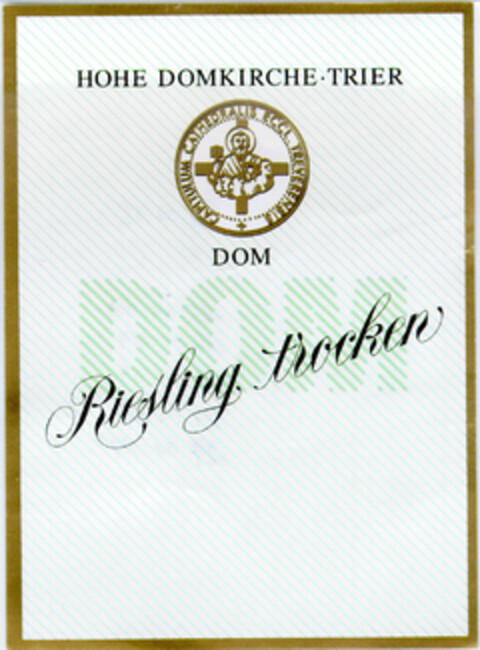 HOHE DOMKIRCHE·TRIER DOM Riesling trocken Logo (DPMA, 20.02.1998)