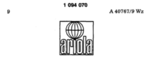 ariola Logo (DPMA, 12/17/1985)