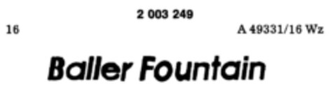 Baller Fountain Logo (DPMA, 03.12.1990)