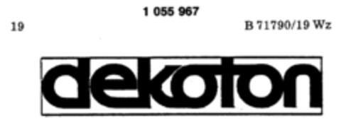 dekoton Logo (DPMA, 27.01.1983)