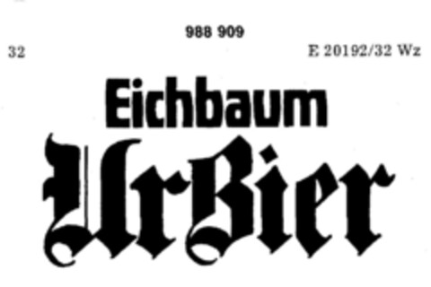 Eichbaum UrBier Logo (DPMA, 11/02/1978)