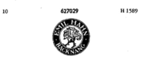 EMIL HAHN   BACKNANG Logo (DPMA, 03.08.1950)